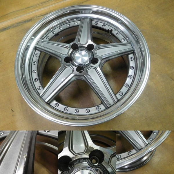 JDM 16-193Deep rims WORK LANVEC LS119in 9.5J+30 8.5J+25 lowdown bar fe No Tires - Image 6