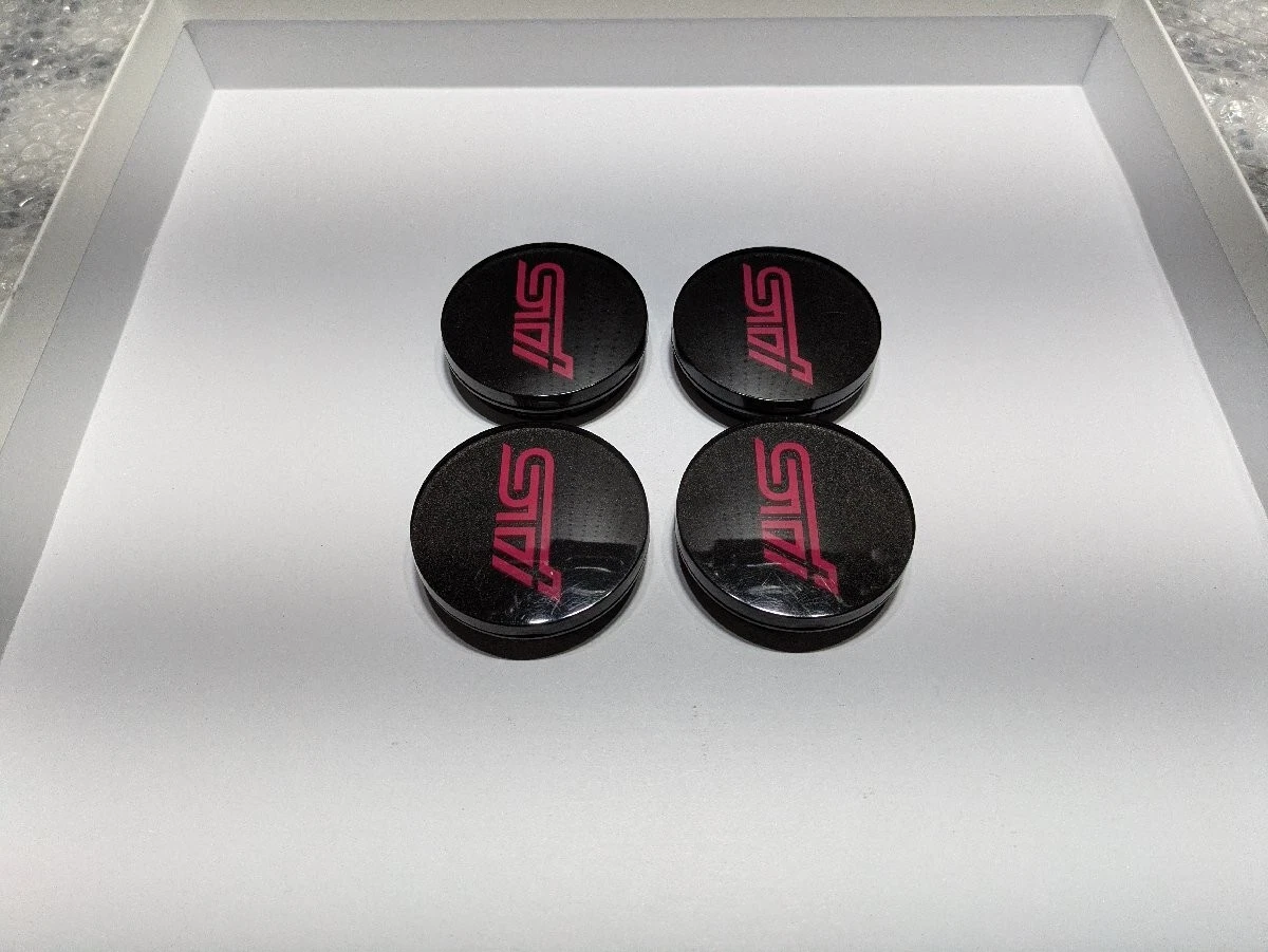 JDM SUBARU WRX STI BBS Subaru Genuine Wheel Center Caps Set of 4 Indiv No Tires - Image 2