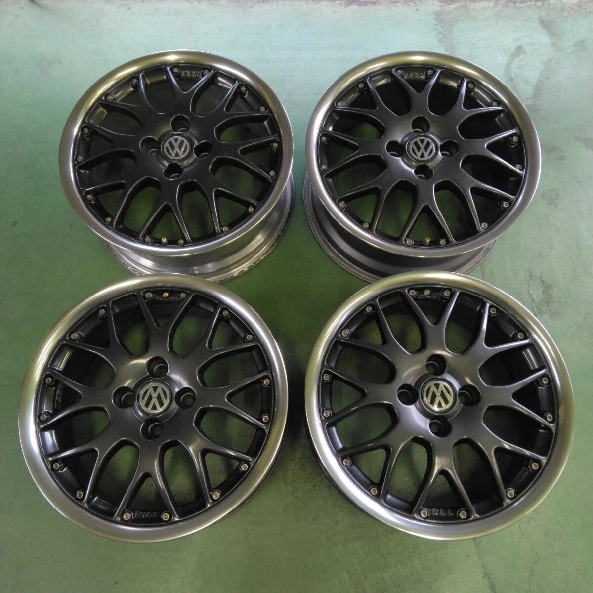 JDM Genuine VW BBS RS764 rim polish specification gunmetal discs 4H 16 No Tires