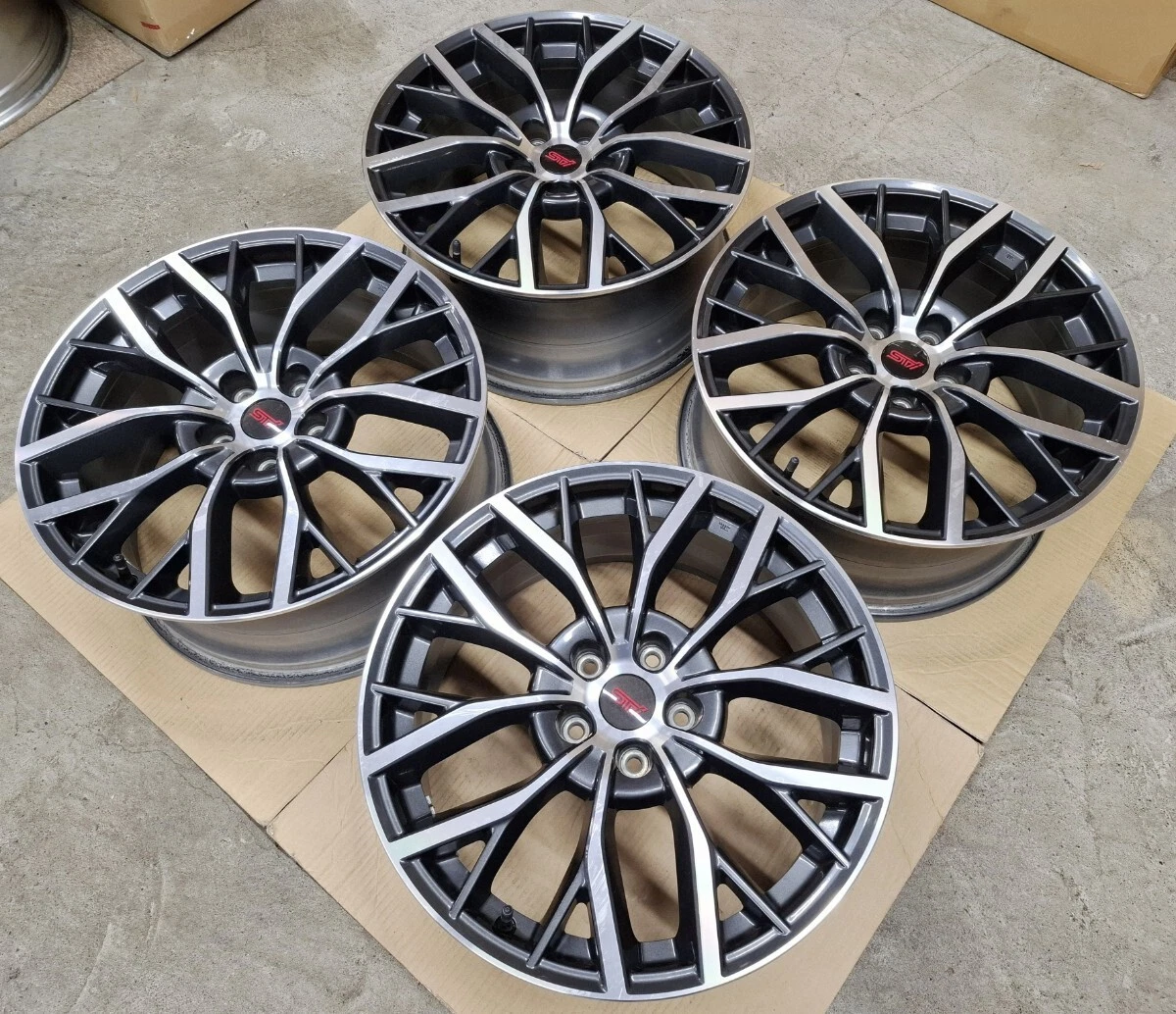 JDM Subaru WRX STI genuine 19 wheels 4Book 8.5J final model Levorg S4 No Tires - Image 6