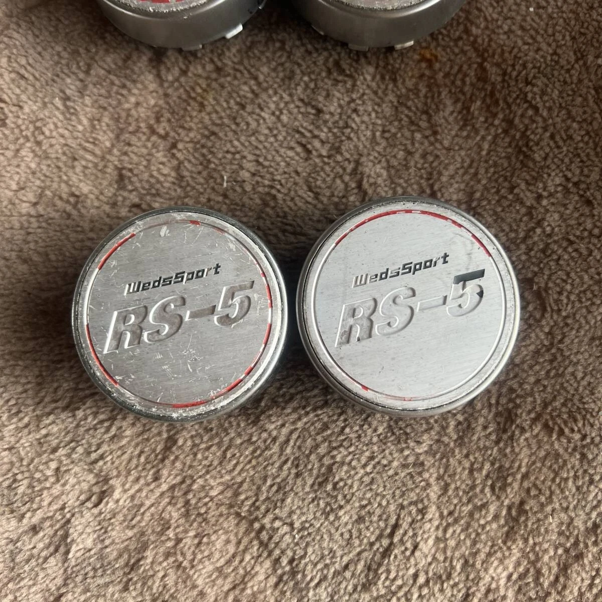JDM C180-12WEDS SPORT Wedssports RS-5 Aluminum Wheel Center Caps Used No Tires - Image 3