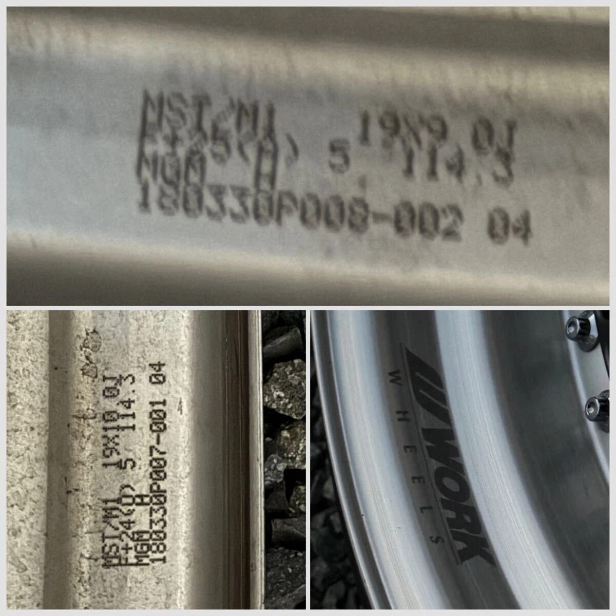 JDM Work Meister M1 199j+25 10j+25 wheels with different front and rea No Tires - Image 7