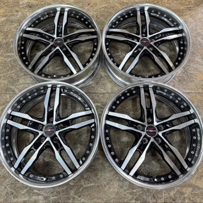 JDM Rare AME Sharen XF-55 198J +54 +46 PCD114.3 5-lug 5H wheels for No No Tires