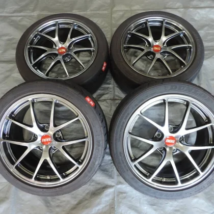 JDM Used BBS RI-A 025 wheels 189J+50 offset 5x120 bolt pattern Dunlop No Tires
