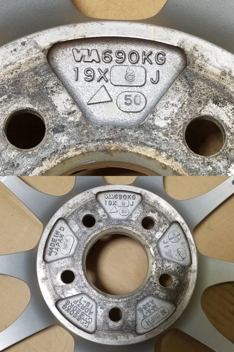 JDM Rare 198J +50 PCD100 ADVAN Racing RZ wheels with burr grooves for No Tires - Image 8