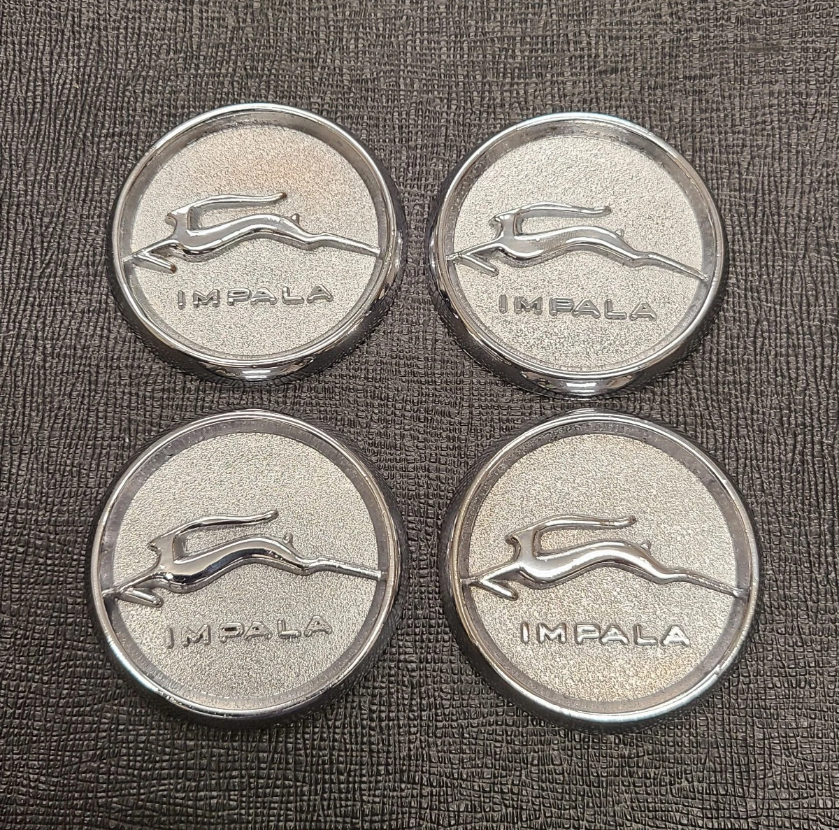 JDM Impala Metal Chip Knockoff Dayton Zenith Wire Wheel Center Cap Hyd No Tires