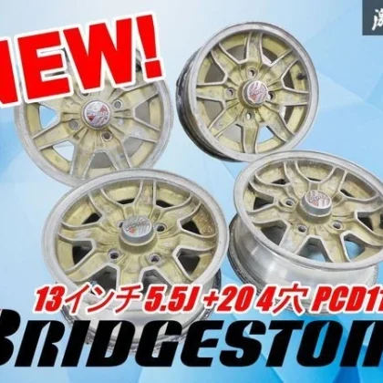 JDM Store Listing BRIDGESTONE ZONA Wheels 135.5J +20 4-Lug PCD114.3 Se No Tires