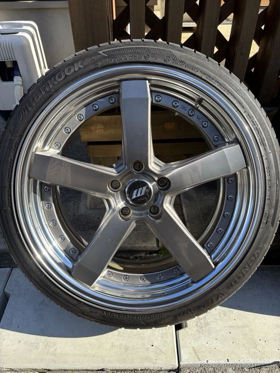 JDM WORK ZEAST ST2 198.5j +52 5/114.3 TGP Trans Gray Polished HANKOOK No Tires - Image 2