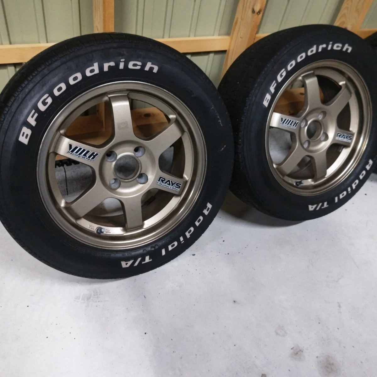JDM Forging lightweight discontinued RAYS TE37 100 4H Goodrich wheels< No Tires - Image 8
