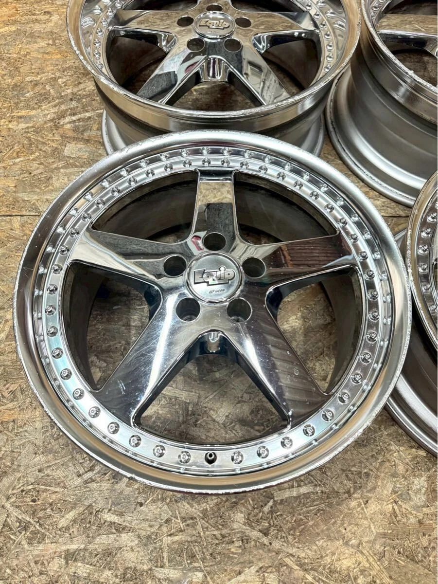 JDM Rare WORK EQUIP 19x8.5+40 R 9.5+39 O 5x114.3 Front BBKF - Image 2