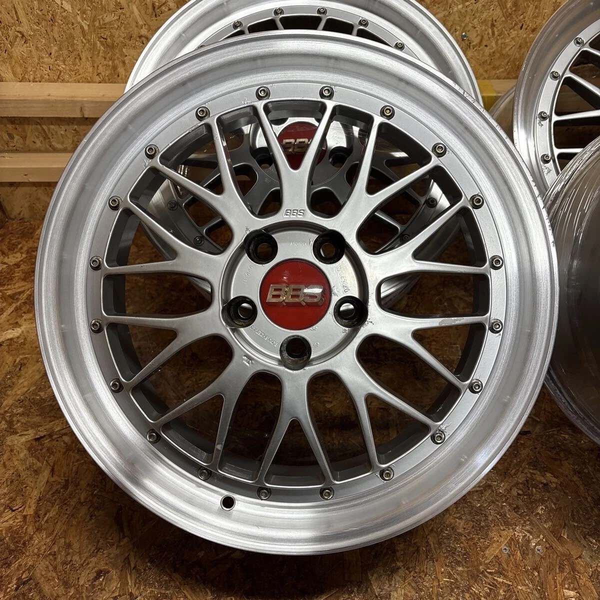 JDM Rare BBS forged LM wheels 18x8J+40/9J+42 114.3mm/5-lug for Mark II No Tires - Image 2