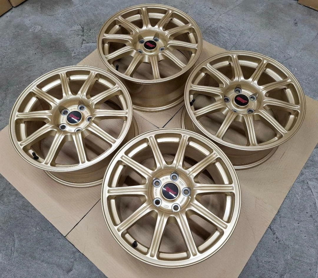 JDM Superb Subaru WRX STI Genuine BBS Wheels 4Book Forging 8.0J No Tires - Image 6