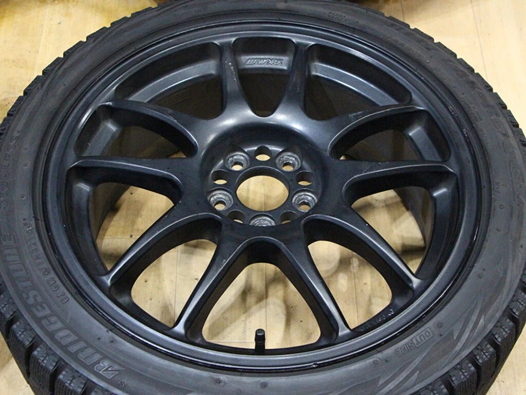 JDM C29 WORK EMOTION CR Kai 17X7J+47 PCD100 Bridgestone BLIZZAK REVO G No Tires - Image 5