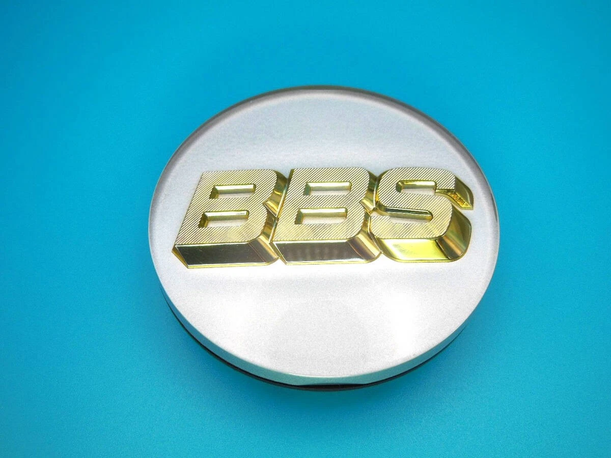 JDM BBS Platinum Silver Emblem φ56mm 2 pieces 56.24.012 Center Cap wit No Tires - Image 5