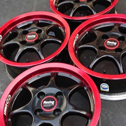 JDM ENKEI Racing 2 14x6JJ+38 4H-100 redblack Enkei Racing aluminum whe No Tires