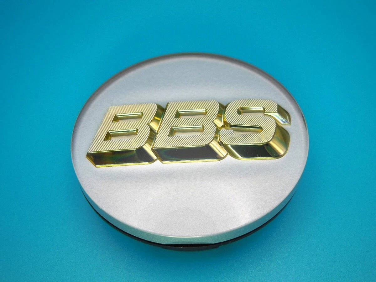 JDM BBS Platinum Silver Emblem φ56mm 2 pieces 56.24.012 Center Cap wit No Tires - Image 6