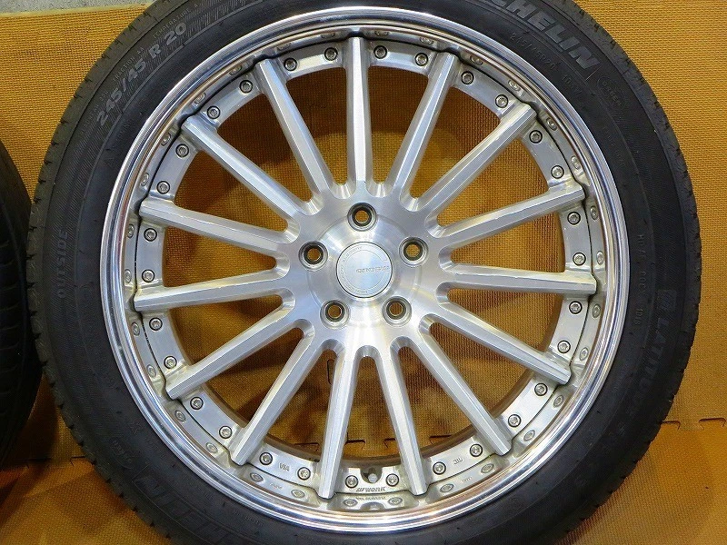 JDM Set of 4 WORK Gnosis GR201 Michelin 245/45R20 tires 209J +35/+25 P No Tires - Image 4