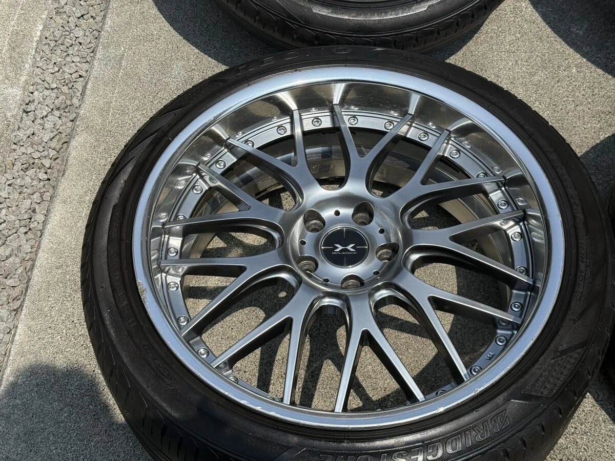 JDM Rare Weds Maverick 709M deep rims plated 245/40R204. Fits Elgrand No Tires - Image 3