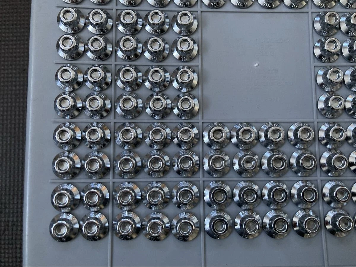 JDM Exquisite Finish BBS RS Genuine Piercing Bolt & Nut Set 152 Books No Tires - Image 6