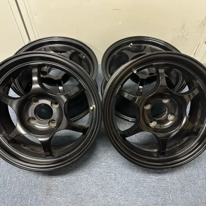 JDM Rare Black Racing PRO-N1 157J OFF38 PCD100 x 4-hole 4-wheel set fo No Tires