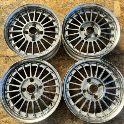 JDM Rare RAYS EMU Finned Wheels Plated 156.5J+19 PCD114.3 4-Hole 4H Ou No Tires