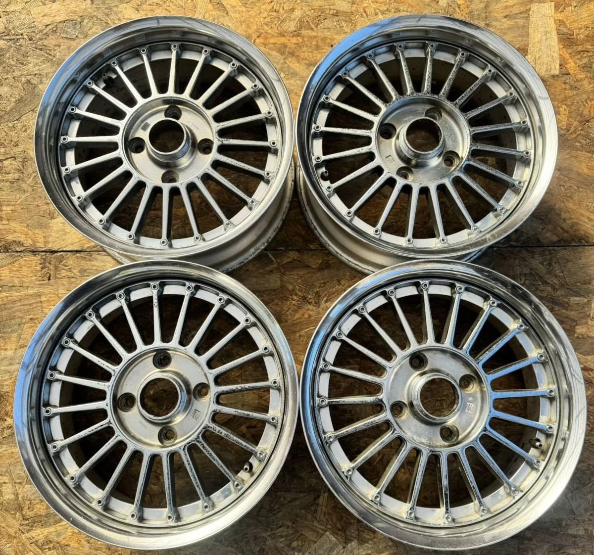 JDM Rare RAYS EMU Finned Wheels Plated 156.5J+19 PCD114.3 4-Hole 4H Ou No Tires