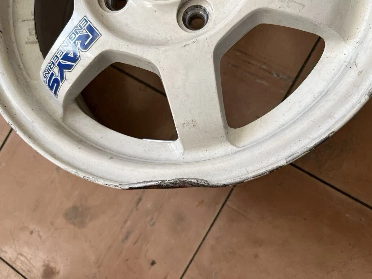 JDM Rare TE37 132Book Set 5j +45 pcd100 4h 4-lug white RAYS VOLK Racin No Tires - Image 4