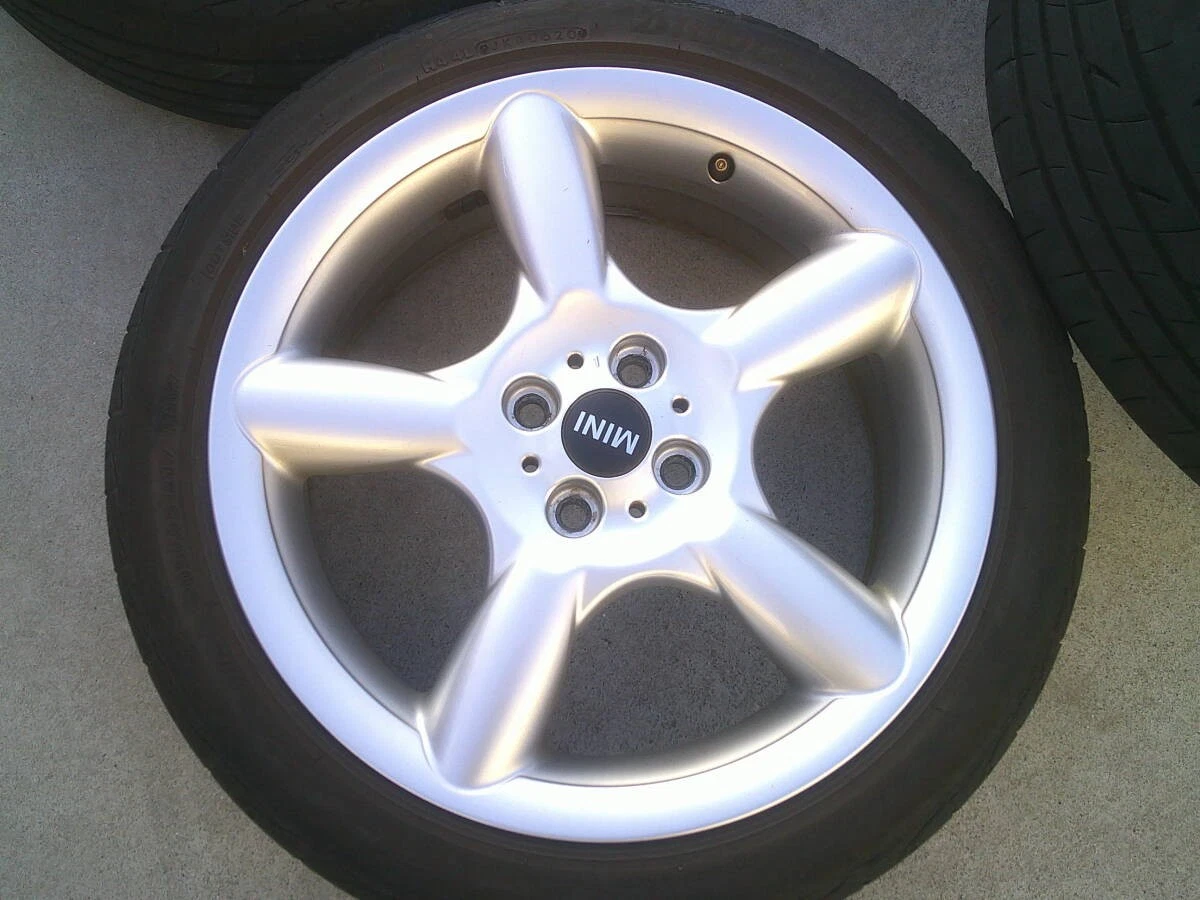 JDM BMW Mini Genuine 17 Aluminum Wheels 4-Bolt Pattern 7J x 17 +48 PCD No Tires - Image 3