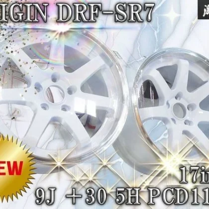 JDM ORIGIN DRF-SR7 179J +30 5H 5-hole PCD114.3 white wheels 2-pack for No Tires