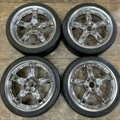 JDM Rare RAYS Volk Racing GT-AV 198.5J+42 9.5J+40 PCD114.3 5-hole 5H O No Tires