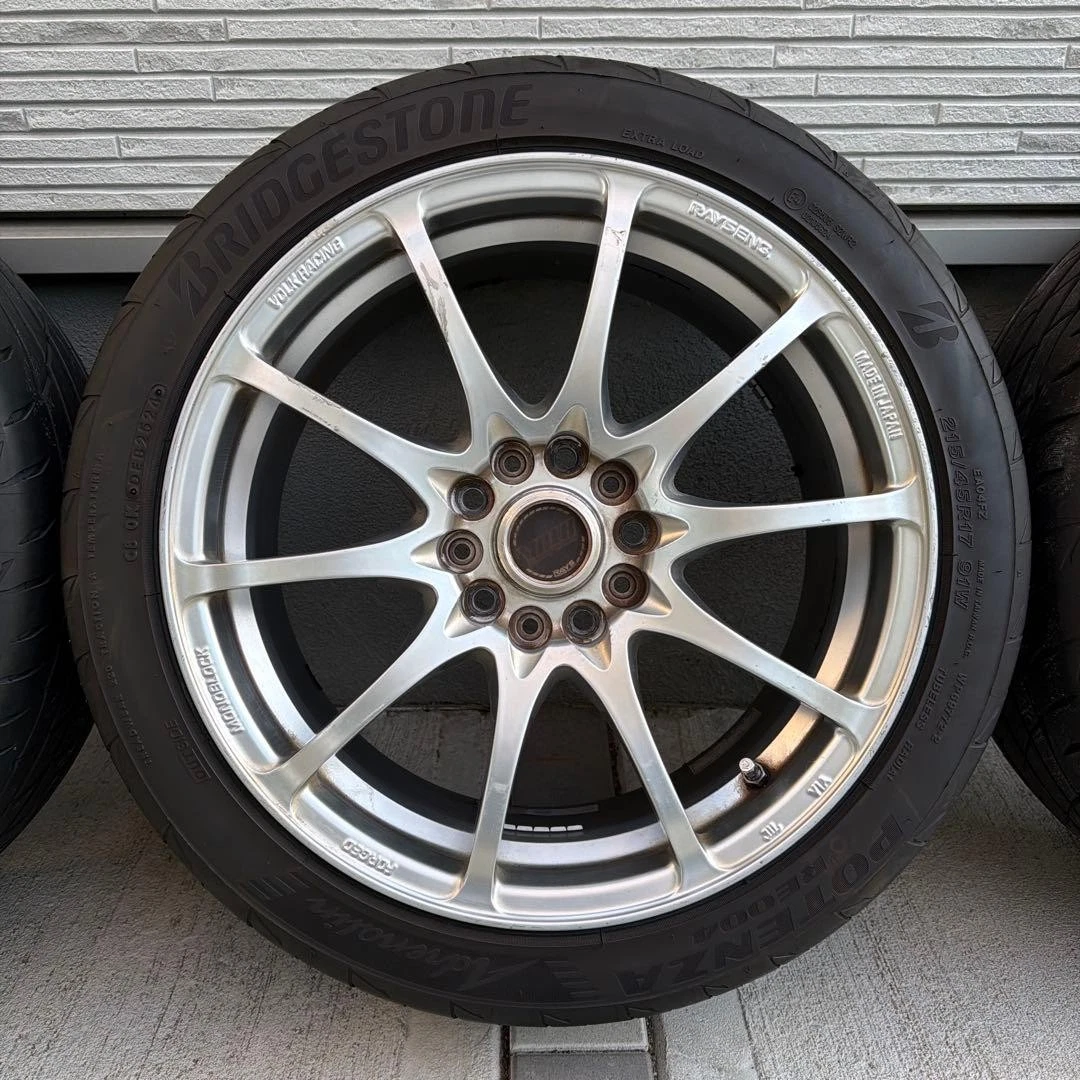 JDM Potenza RAYS CE28NF tires 5-lug for Integra etc. No Tires - Image 4