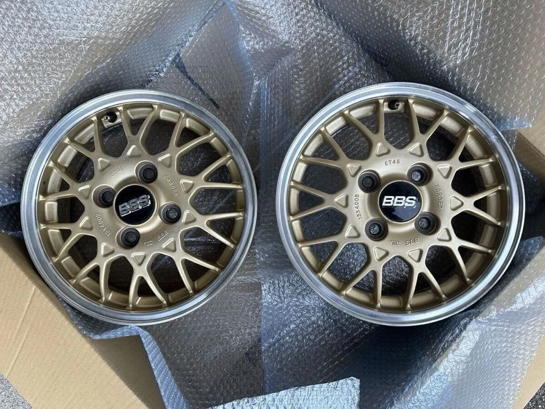 JDM FORGED Subaru Vivio genuine BBS forging wheels 13 inch Sunbar etc. No Tires - Image 3