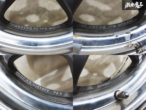 JDM Rare WEDS SPORT RS5 146J +10 PCD114.3 4-lug deep aluminum rims 2Bo No Tires - Image 5