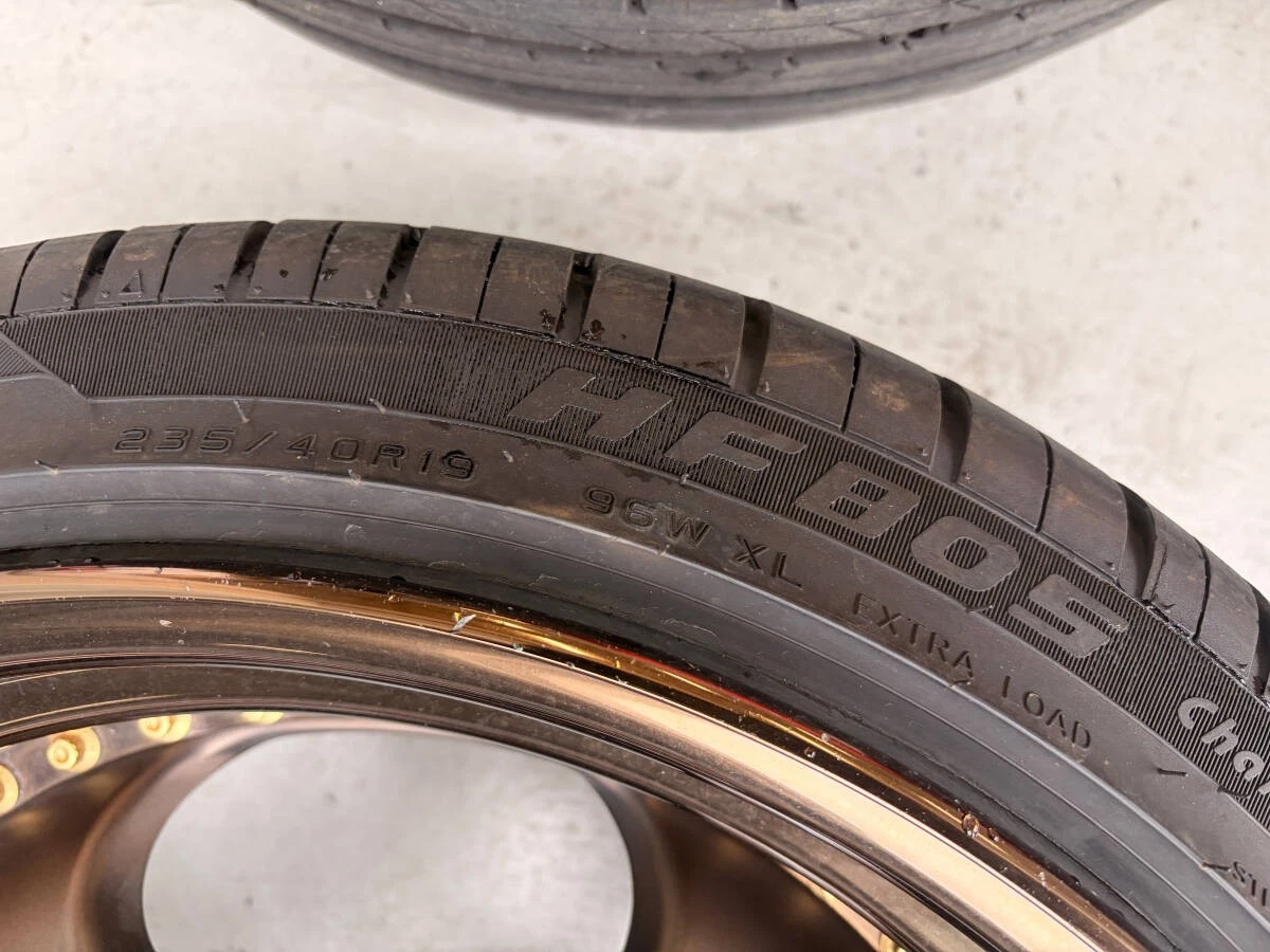 JDM WORK MEISTER S1 3P 1910.5J Offset-1 5H-114.3 2017 Gold Pierced Bol No Tires - Image 9