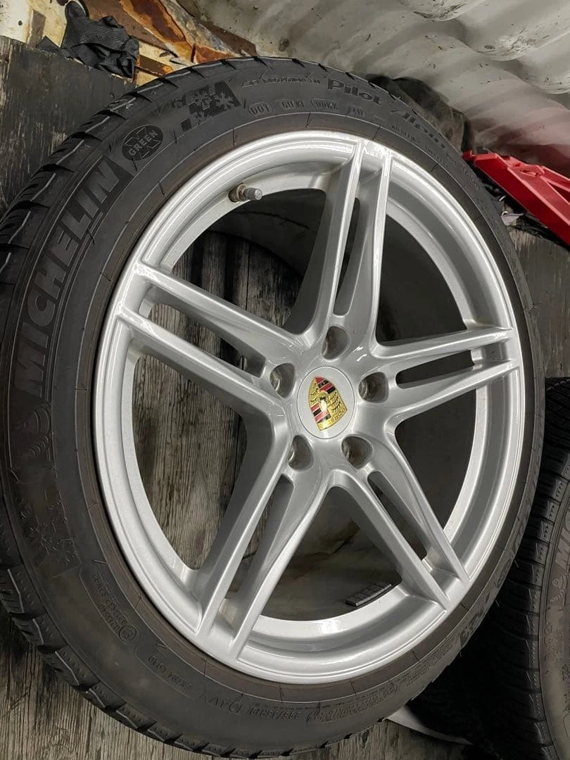 JDM 991 Porsche Carrera 4S genuine 19 wheel set with Michelin snow tir No Tires - Image 2