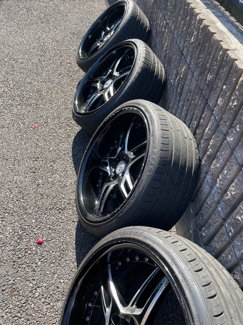 JDM WORK Durandal 9.5j+15 deep rims for mini vans sedans and Drill-Lik No Tires - Image 4