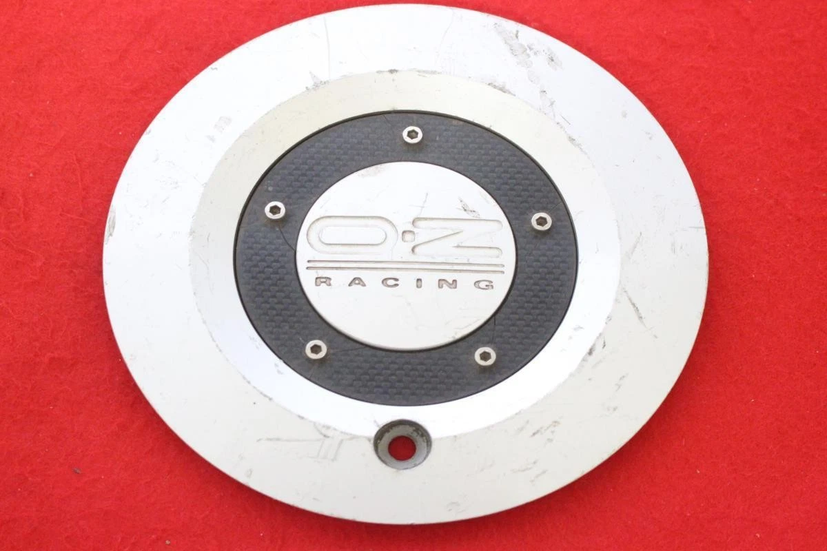 JDM 4 OZ Racing Aftermarket Used Wheel Center Plates Center Covers Emb No Tires - Image 3