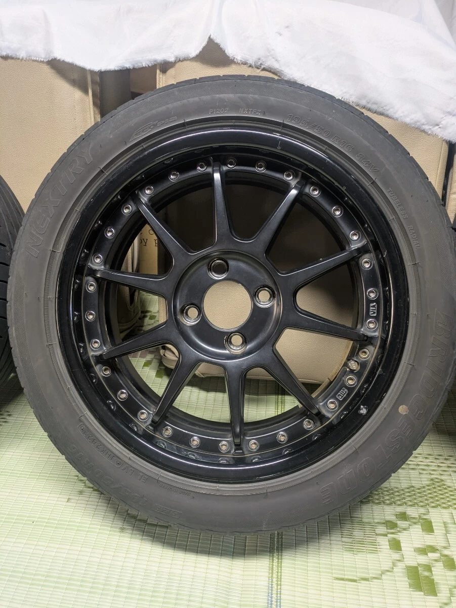 JDM SSR SP3-R 6.5J 4H100 +39 different rim widths front and rear 195/5 No Tires - Image 3