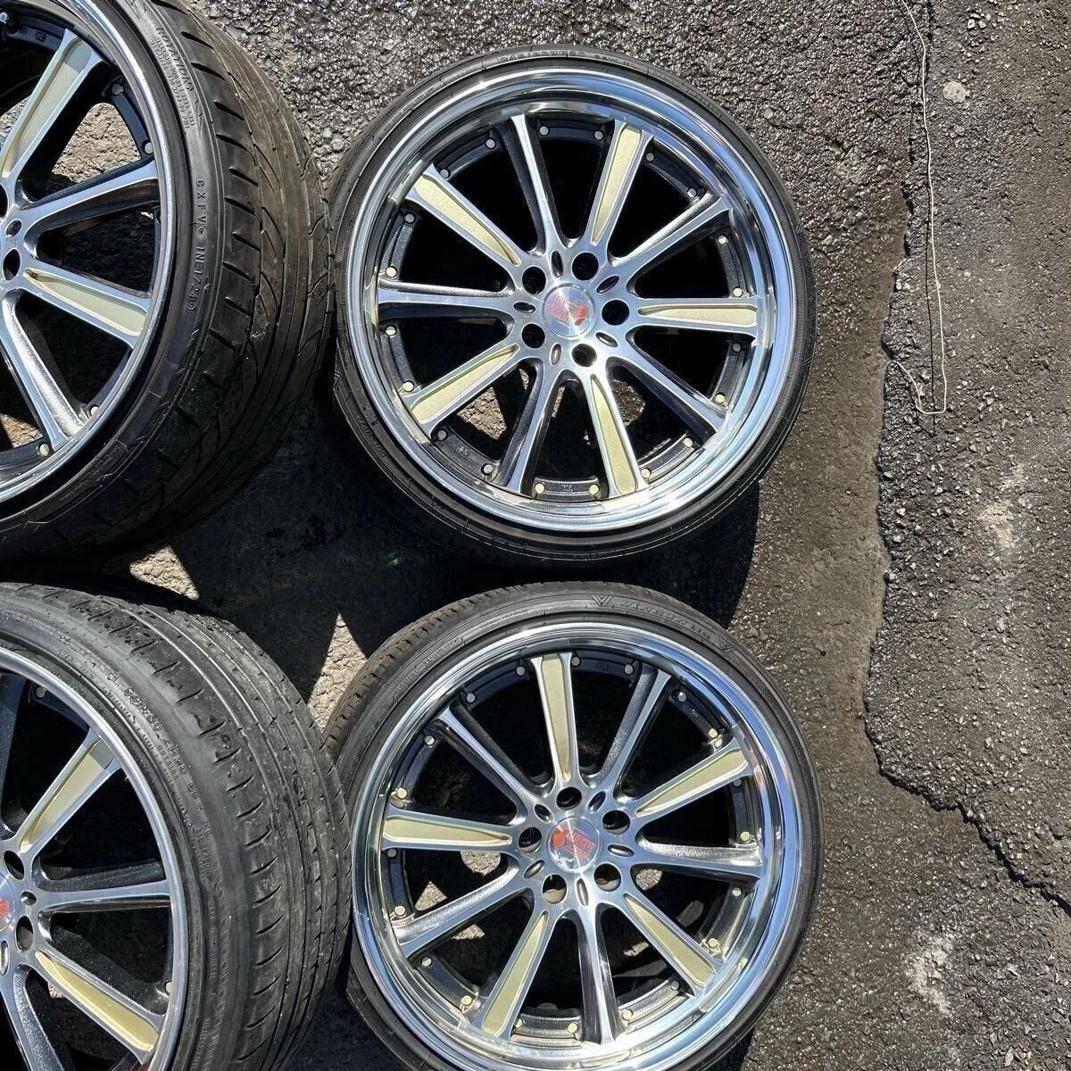 JDM Deep stepped rims by Leonhard Graal 9J10J Crown for Majesta Alphar No Tires - Image 7