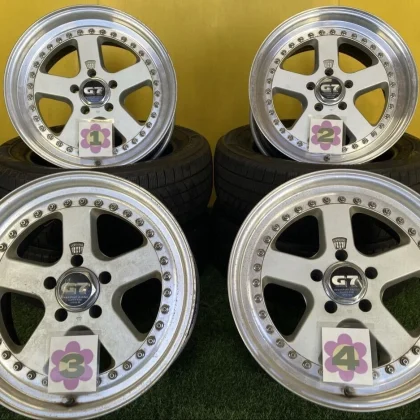 JDM Rare Out-of-Print Used PANASPORT G7 Wheels 4x17 8.5J/9.5J offset + No Tires