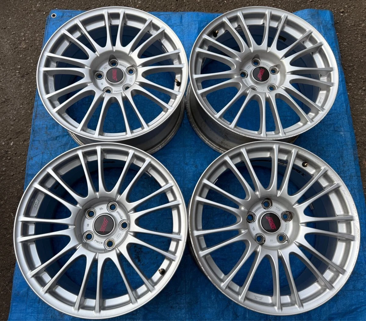 JDM Forging Subaru STI Genuine Option BBS RV739 18 8.5J +55 GVB GVF GR No Tires