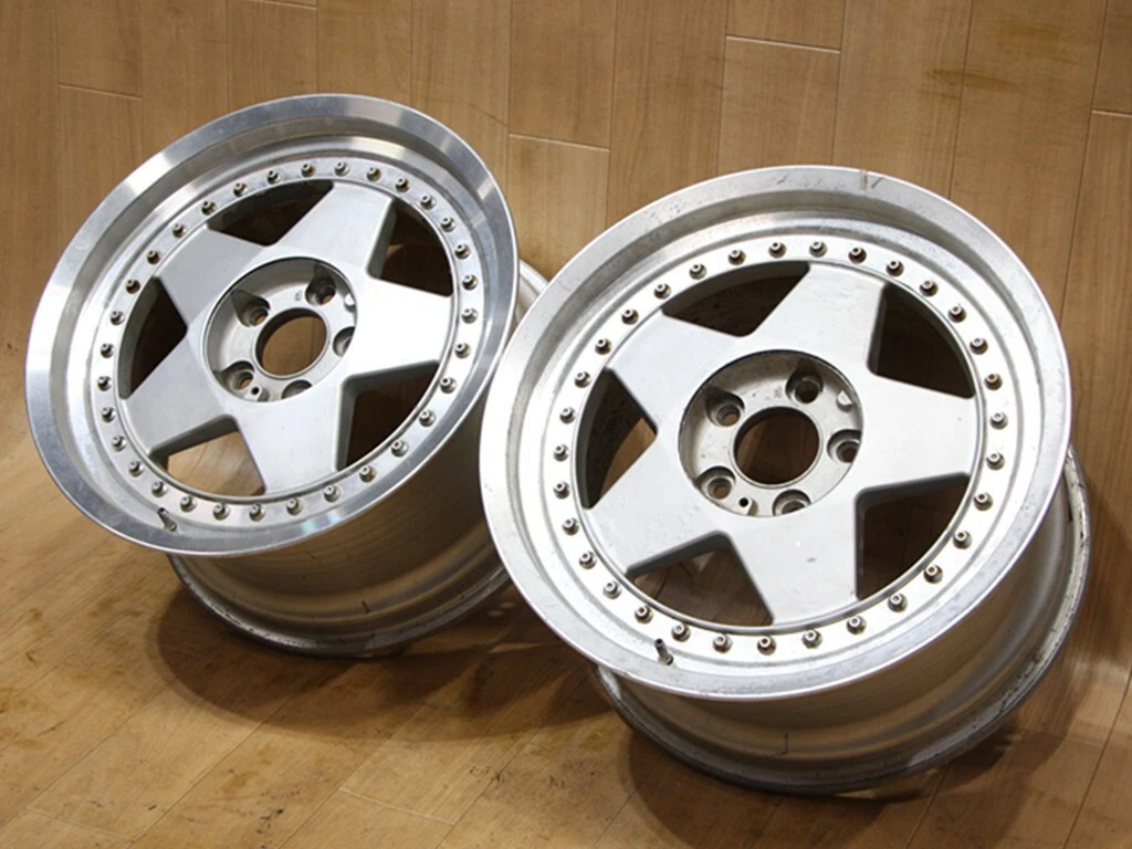 JDM B666 Deep Rim Out of Production 3-Piece Rare WORK MADEL 17x9J+47 9 No Tires - Image 6