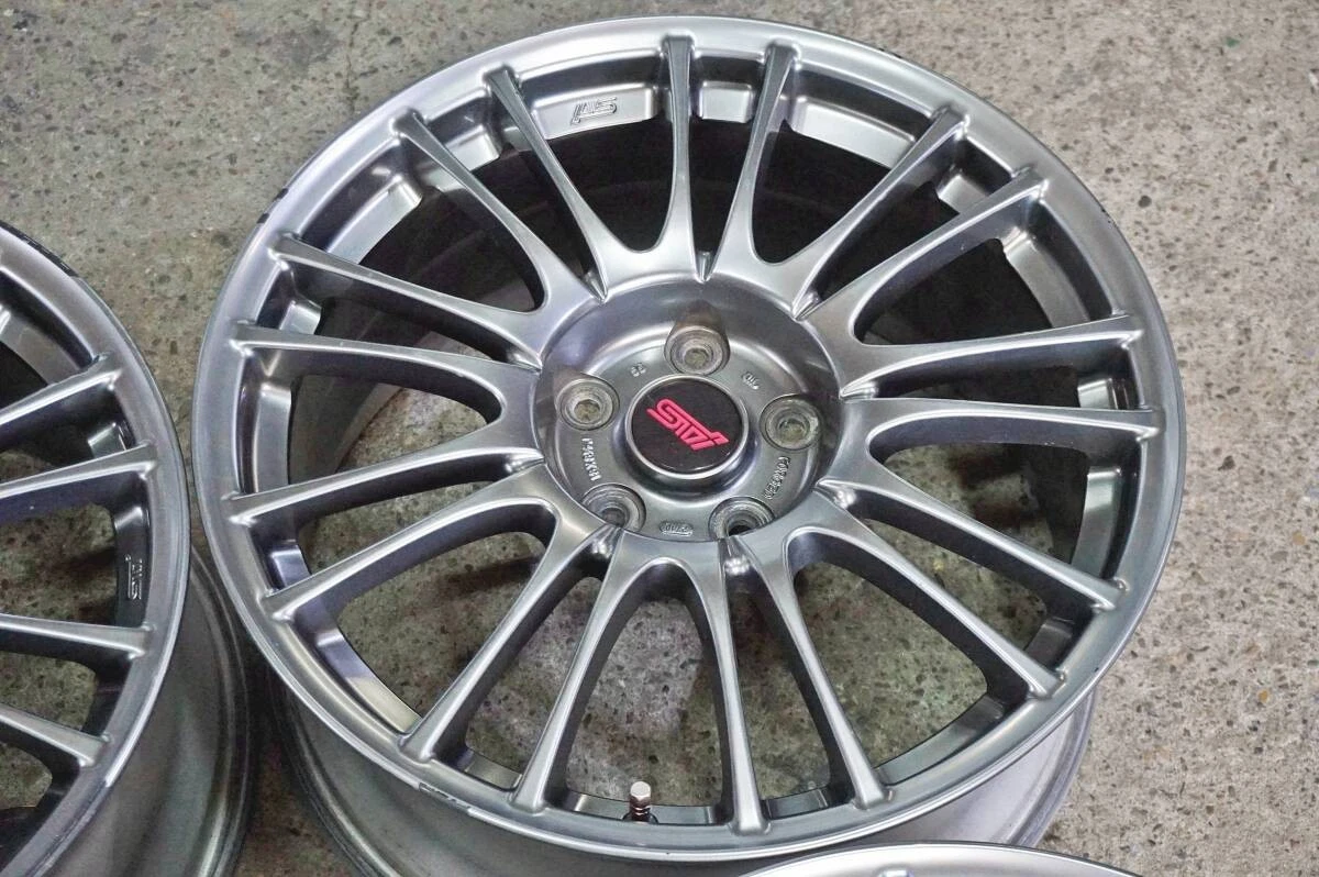 JDM Forged Subaru BBS RV739 WRX STI genuine OP 18in 8.5J +55 PCD114.3 No Tires - Image 3