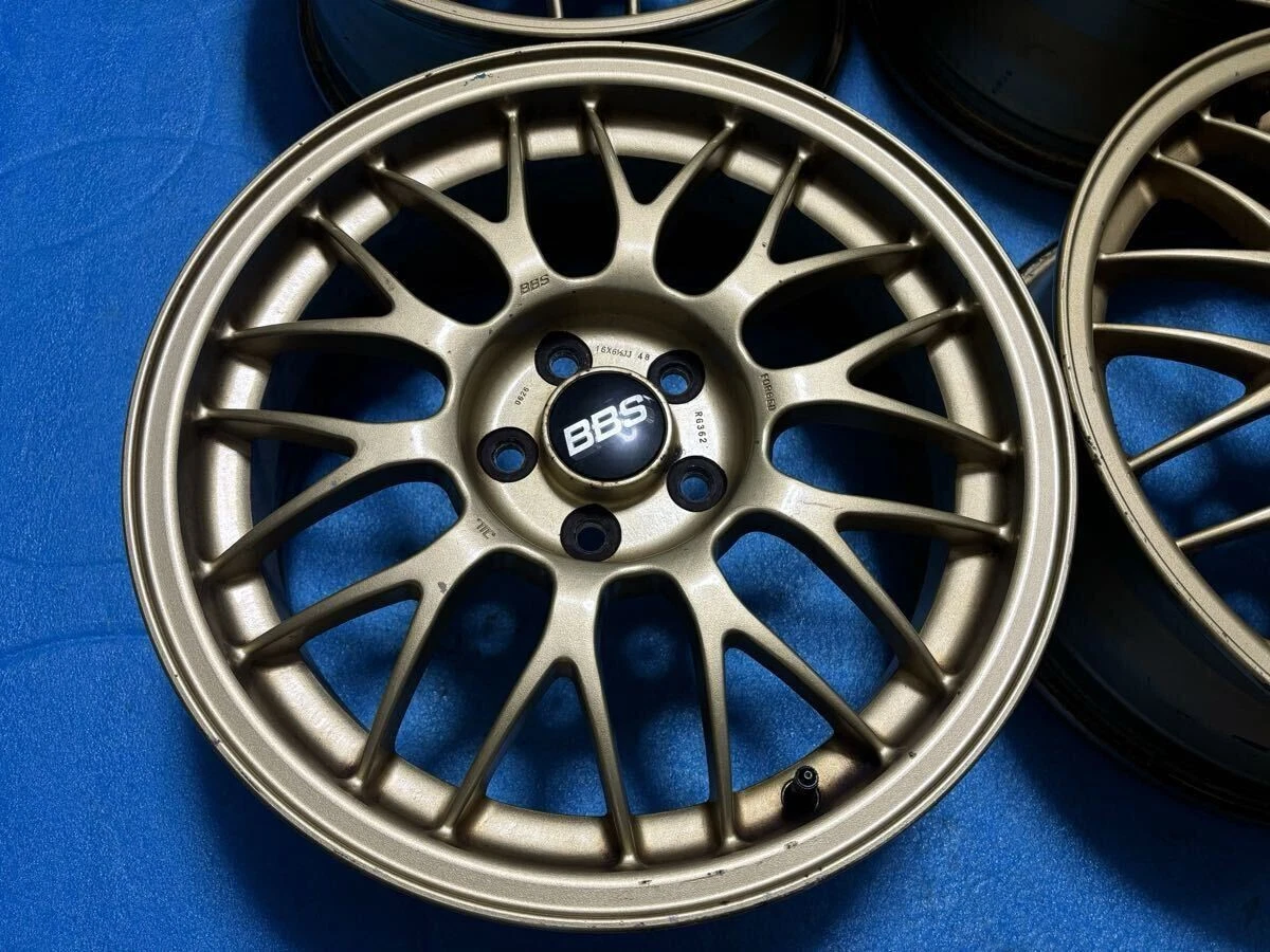 JDM Lightweight FORGED STI Subaru genuine BBS RG362 wheels 1616x6.5JJ No Tires - Image 2