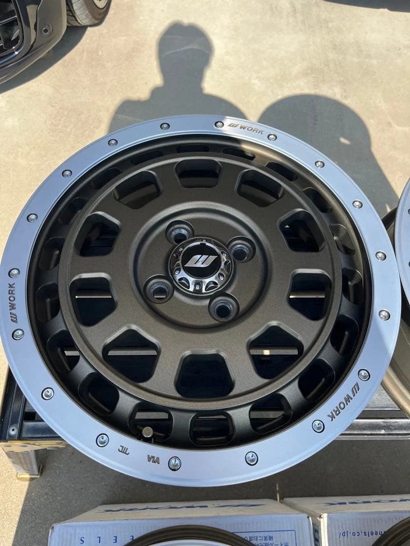 JDM WORK CRAG T-GRABIC 15-inch 4-Book Ashed Titanium No Tires - Image 4