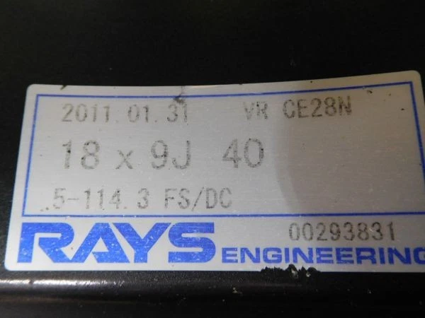 JDM RAYS VR CE28N 4Wheels no tires 18x9+40 5x114.3 - Image 10