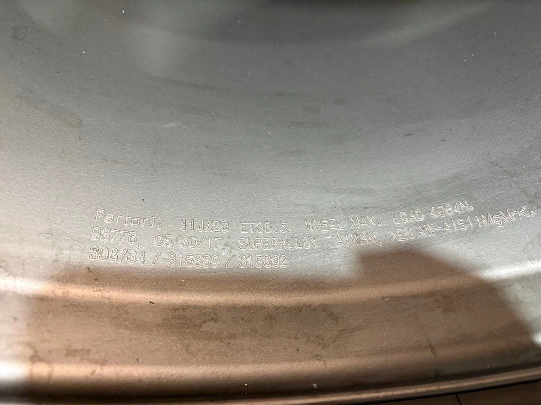 JDM Ferrari 488 GTB Genuine 20 Wheel and Tire Set of 4 No Tires - Image 8