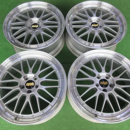 JDM BBS LM 8.5J-20 5H114.3 +43 Diamond silver BBS nut 60mm hub ring in No Tires