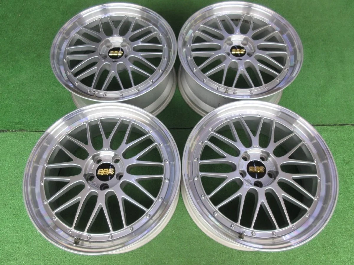 JDM BBS LM 8.5J-20 5H114.3 +43 Diamond silver BBS nut 60mm hub ring in No Tires