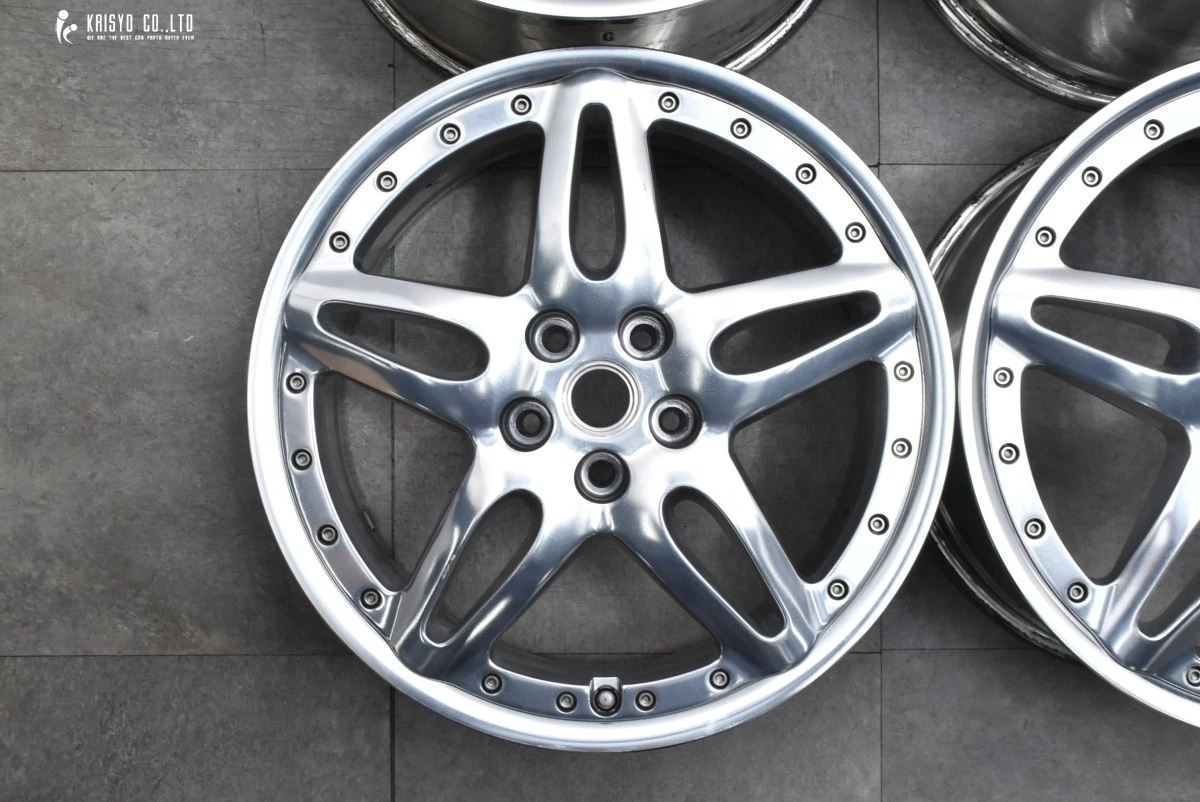 JDM Rare BBS Ferrari 612 Scaglietti OEM 19in 8J +43.5 10J +51.1 PCD114 No Tires - Image 3
